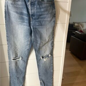 RE/DONE NWT jeans super high drainpipe size 24
